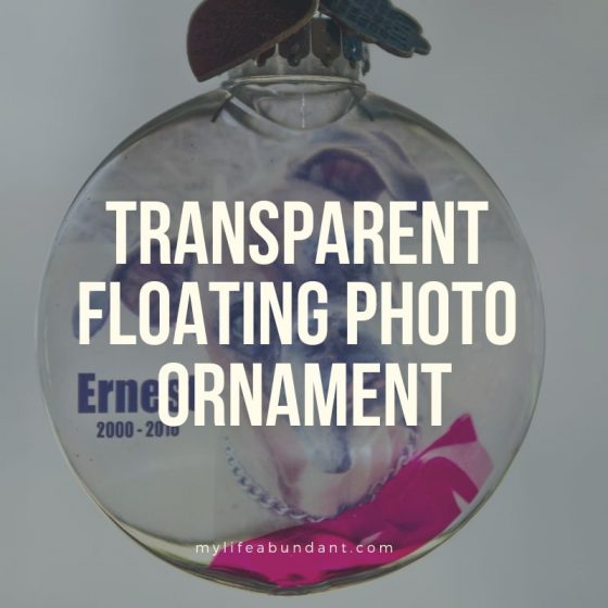 Transparent Floating Photo Ornament
