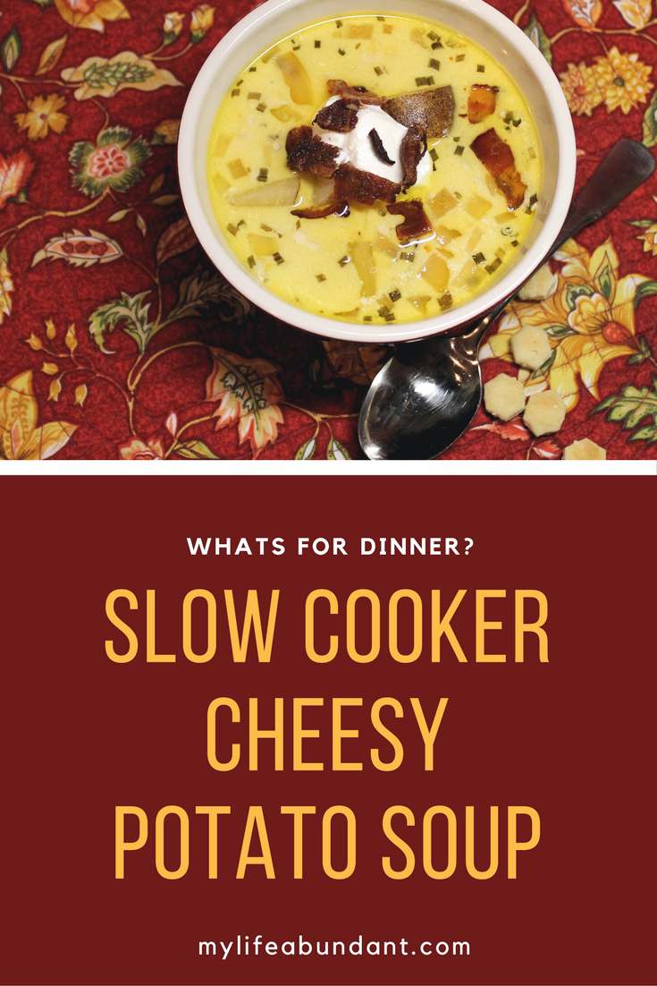 Easy potato soup recipe made even easier by cooking in the slow cooker. So yummy, creamy and topped with bacon on a winters day.