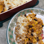 Looking for a south of the border casserole. Try this yummy Mexican Chicken Rice Casserole with so many zesty flavors