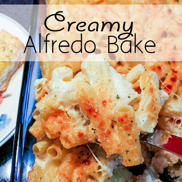 Whats for dinner? How about a really easy alfredo pasta casserole made with items you probably already have in your pantry. A family pleaser.