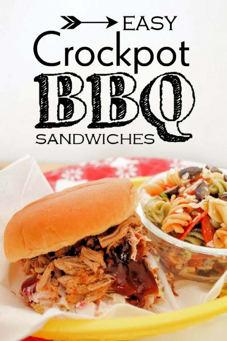 Learn how to make these easy pulled pork crock pot BBQ sandwiches the easy way. They make great sandwiches for tailgate parties too.