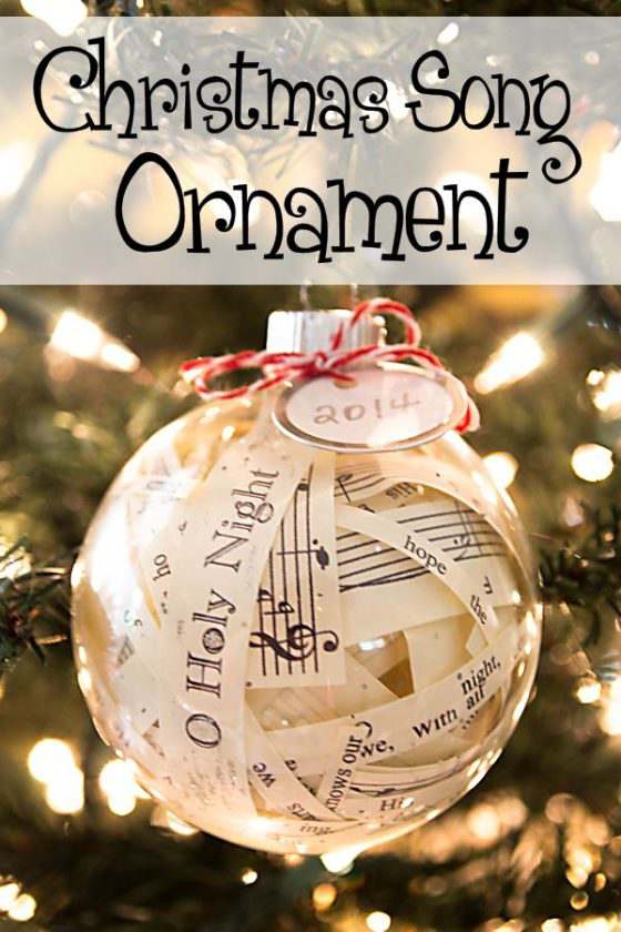 DIY Christmas Song Glass Ornament - My Life Abundant