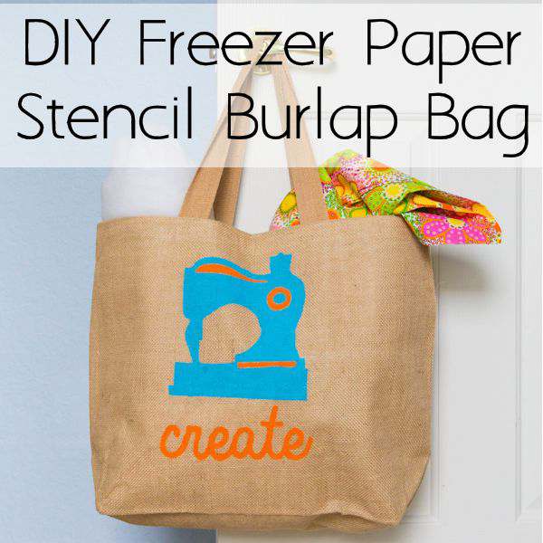 Learn to make a freezer paper stencil with your Silhouette and make a cute craft bag