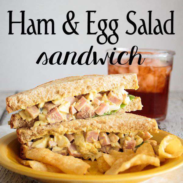 Ham & Egg Salad Sandwich is so easy to make when you have leftover ham and hard boiled eggs around Easter time.