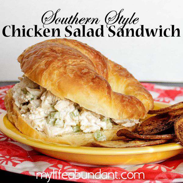 There is nothing better than a cold chicken salad sandwich southern style when its hot outside. Its easy to make your own.