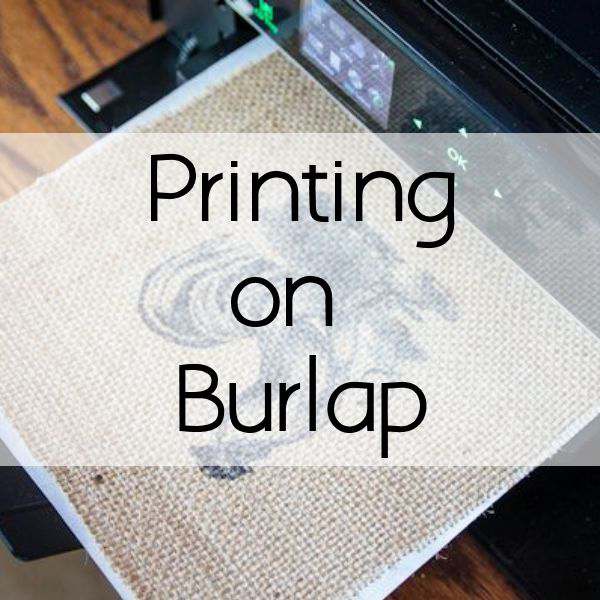 Printing on Burlap + {Printable}