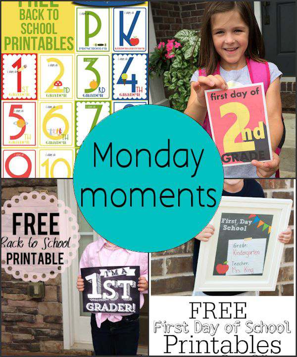 Monday Moments with Back to School Signs