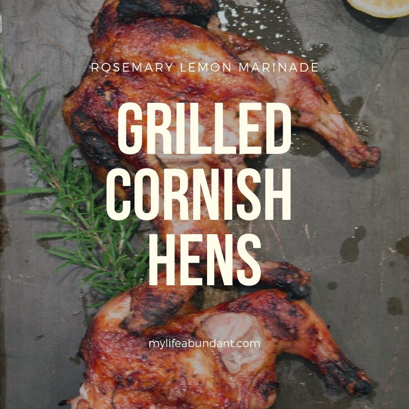 Grilling Cornish Hens are so easy and yummy. Follow the easy step by step recipe for preparing the hens and a tasty marinade.