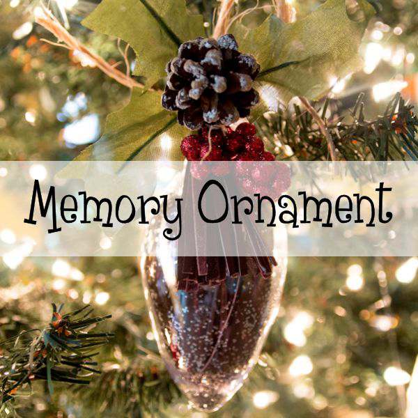 Make a Memory Ornament from items from someone who has passed. Using a clear plastic ornament and items of love inside