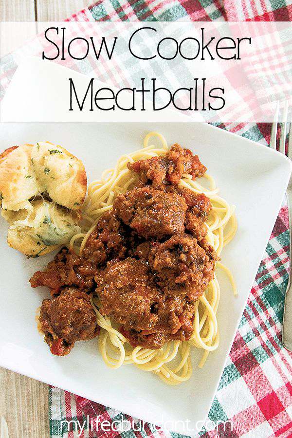 Make mouth watering meatballs from scratch and then sit back while they cook in their sauce in the slow cooker.