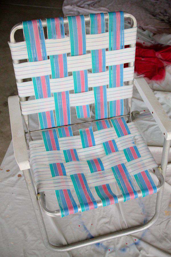 re webbing aluminum lawn chairs