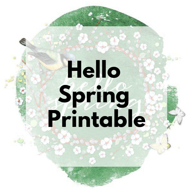 Hello Spring Printable