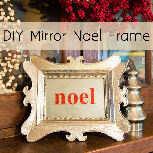 Have a spare picture frame to repurpose into something shiny and beautiful for a quick Christmas decorating idea?