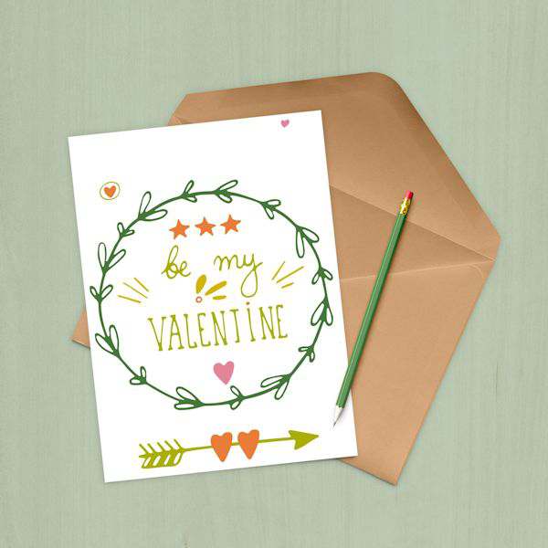 Be My Valentine Printable Card