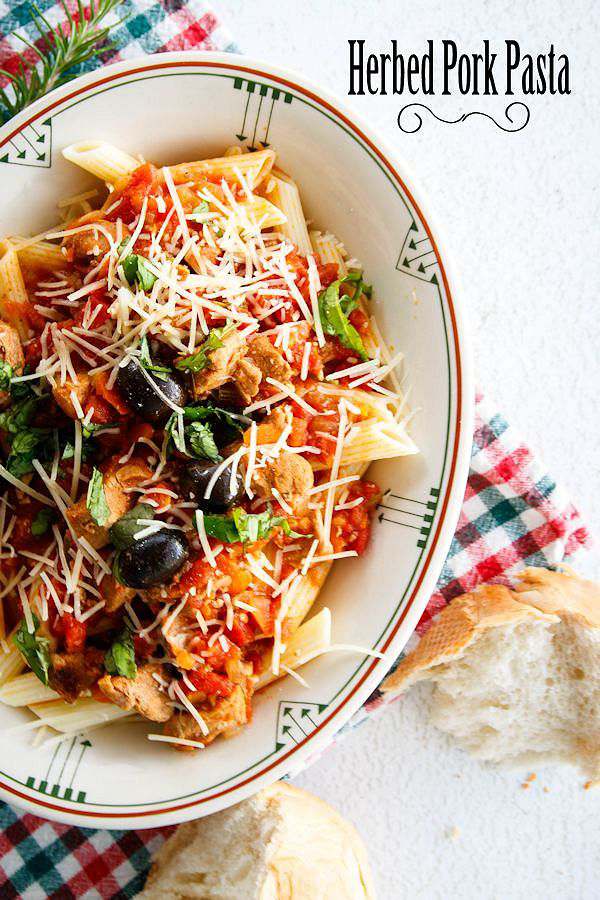 Looking for a hearty, easy and good dinner? Try making Herbed Pork Pasta made in the electric pressure cooker in 35 minutes