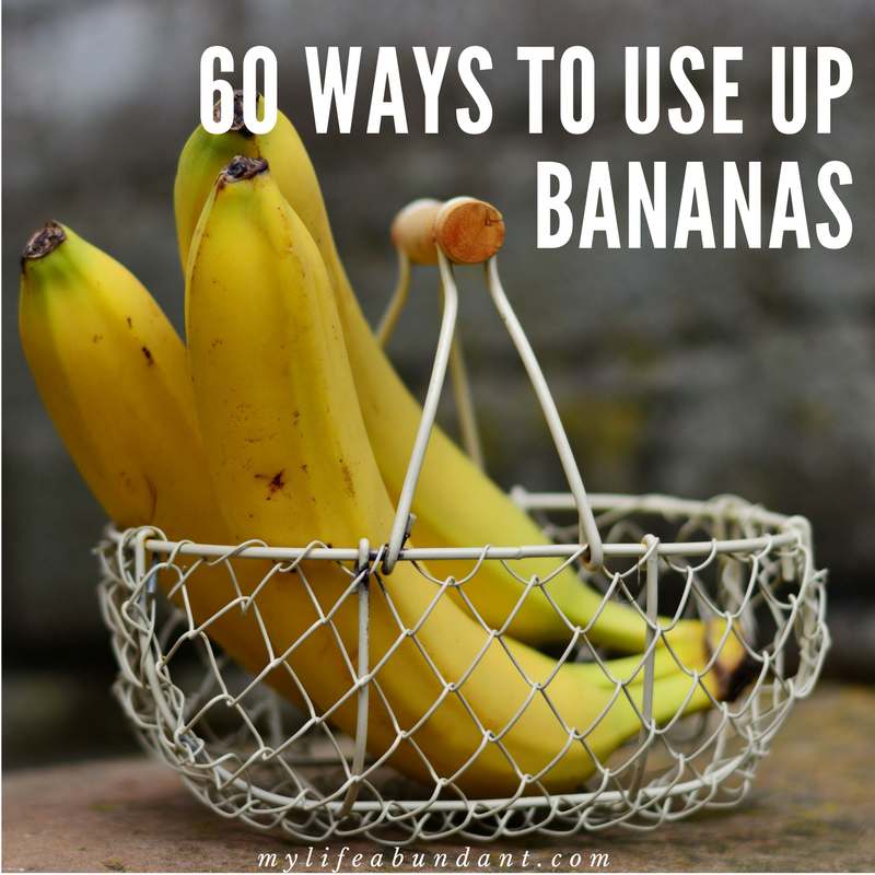 Here is 60 recipes of every kind to use up ripe bananas we all seem to accumulate in the home. Desserts, breakfast, smoothies, snacks, breads