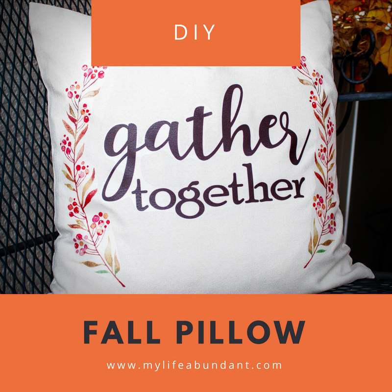 Learn to make an easy and adorable DIY Fall Pillow perfect for this time of the year. No sewing required, just ironing.