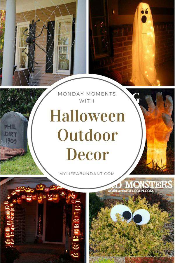 Easy and fun to make Halloween Outdoor Decor for any home using just a few items. Make your home have a creepy ghoulish vibe this Halloween