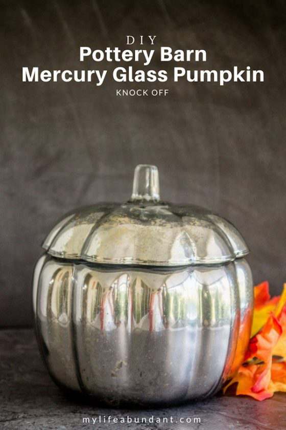 DIY Pottery Barn Mercury Glass Pumpkin Knock Off - My Life Abundant