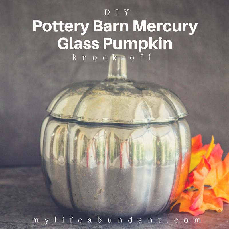 Love mercury glass but hate the price you have to pay. Learn how to make your own mercury glass pumpkin for the holidays