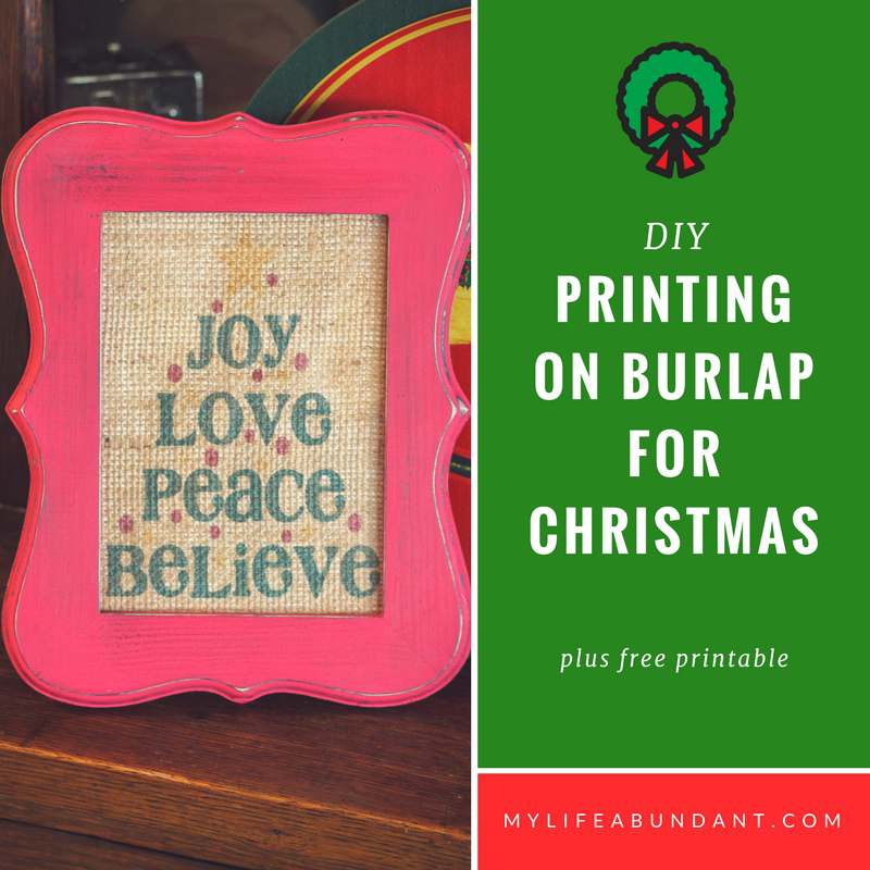 Did you know you can print on burlap using your ink jet printer? Come see how easy it is to make a really cute holiday picture.