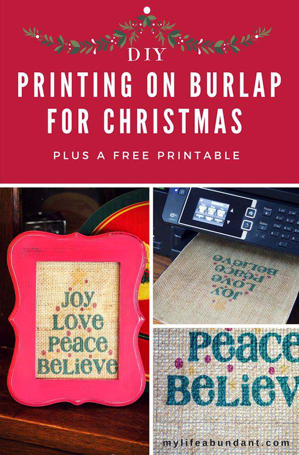 Did you know you can print on burlap using your ink jet printer? Come see how easy it is to make a really cute holiday picture.