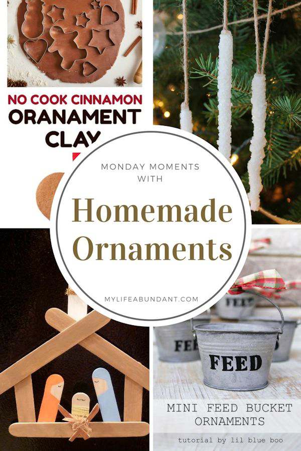 Looking for ideas to make homemade ornaments for gifts or fun time with family and friends? Here are a few ideas to try.