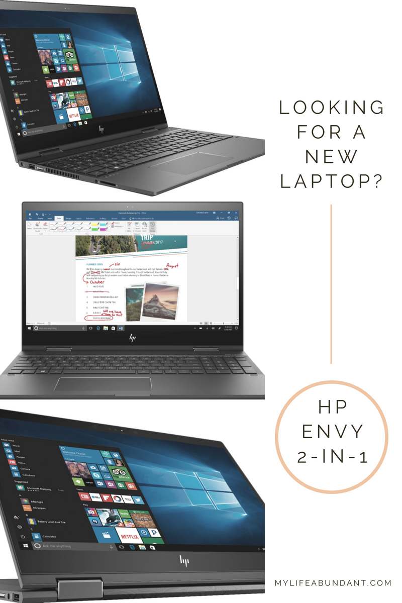 Looking for a new laptop for work, home or school? Let me tell you about the new HP - ENVY 2-in-1 Touch-Screen Laptop.