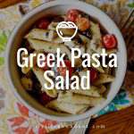 An easy and fresh Greek Pasta Salad perfect for hot summer days. This crowd-pleasing side dish is so good for your next BBQ or backyard party.