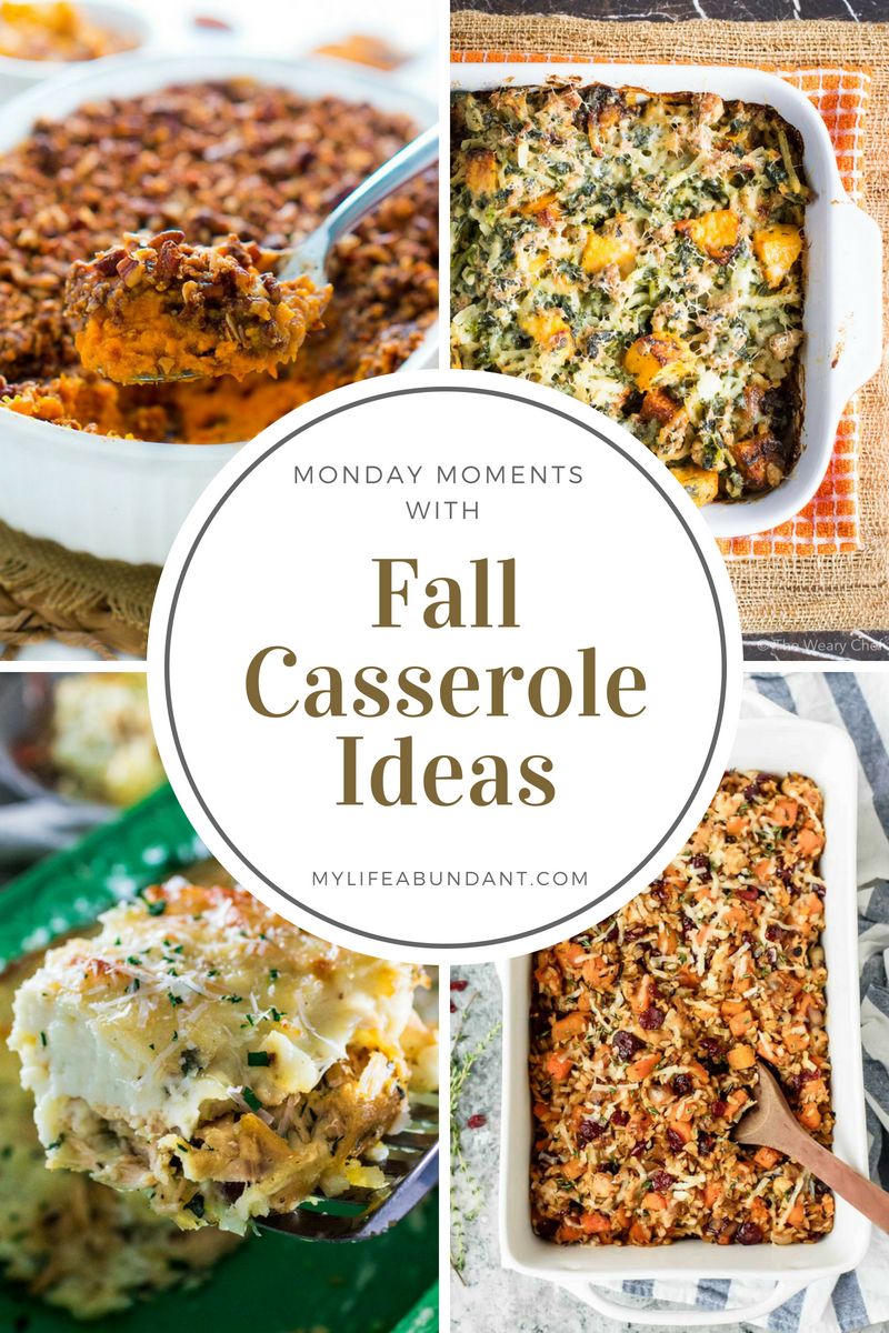 Fall casseroles are always a hearty meal the whole family will enjoy. So many flavors to remind us of what fall is all about.