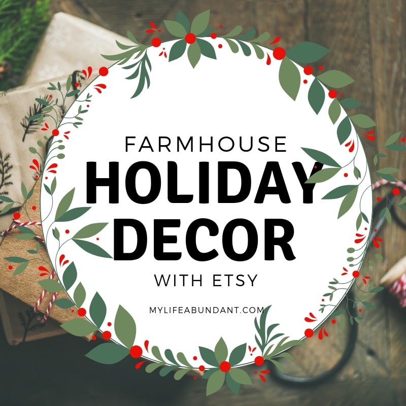 With help from Etsy, I have found so much farmhouse decor for my Christmas decorating