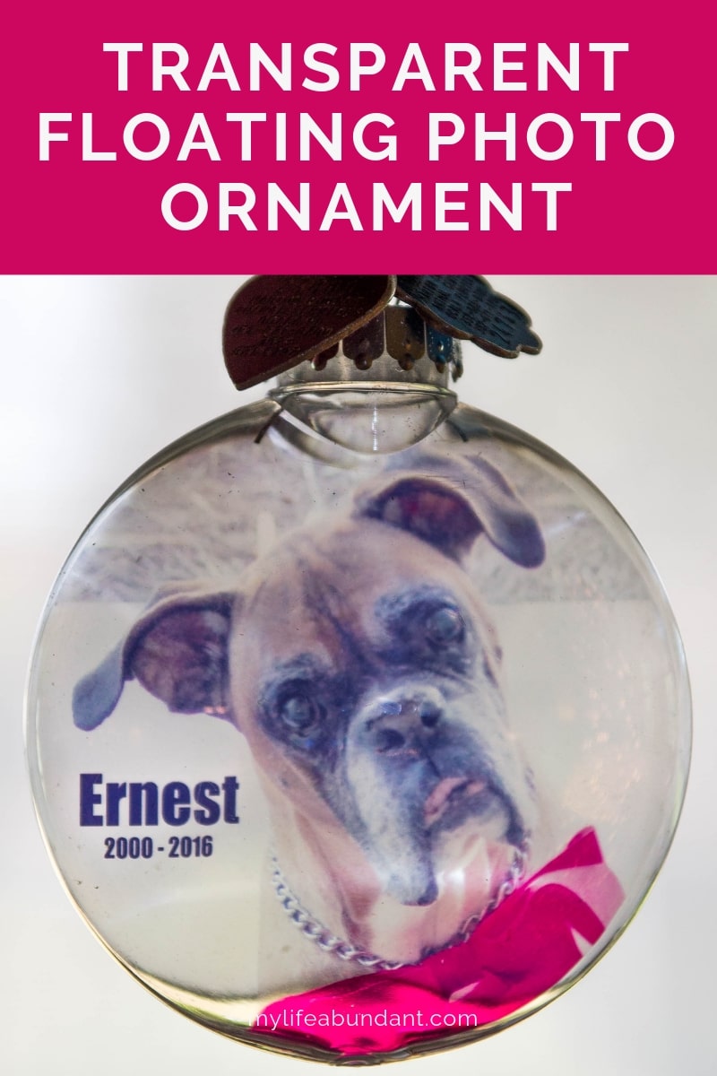 Transparent Floating Photo Ornament - My Life Abundant