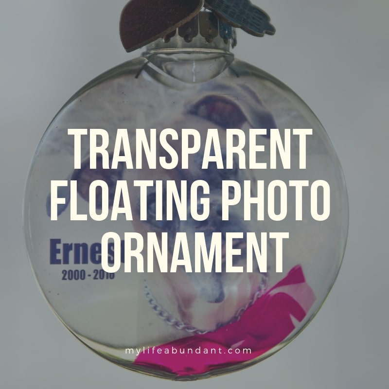 Floating Memorial Ornament  Printing on Inkjet Transparency Film