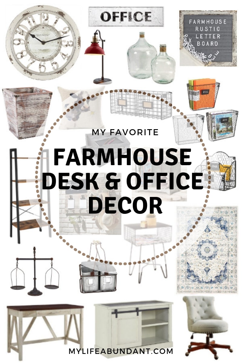My Favorite Farmhouse Desk and Office Decor - My Life Abundant