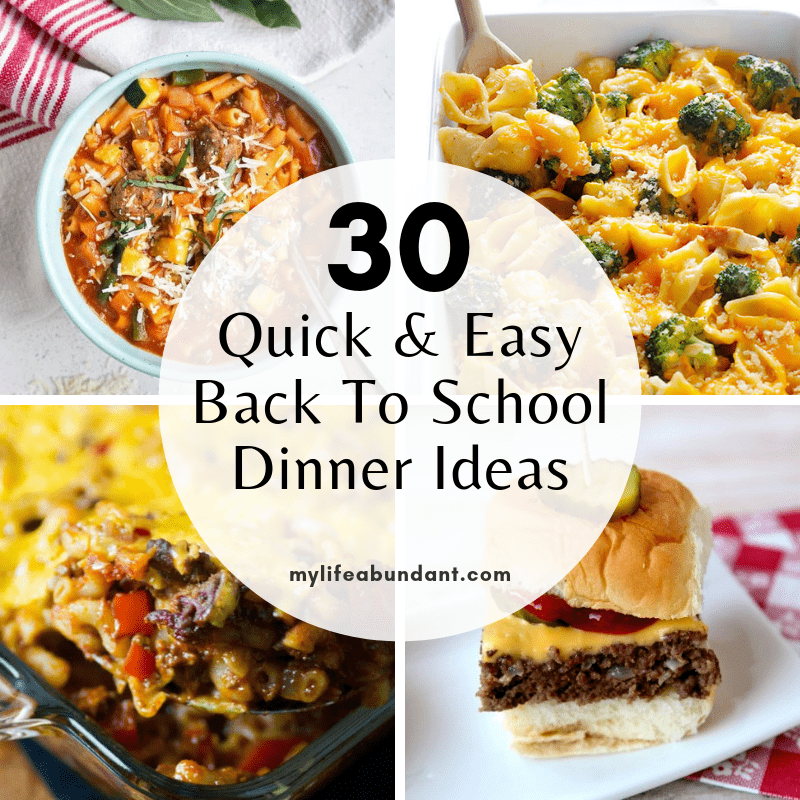 Easy and speedy meals to make for the whole family when the calendar is full of school activities and there isn't a lot of time to spend in the kitchen.