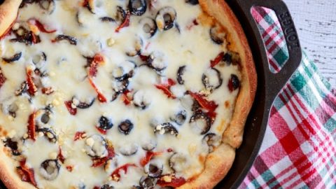 Skillet Deep Pan Pizza - My Life Abundant