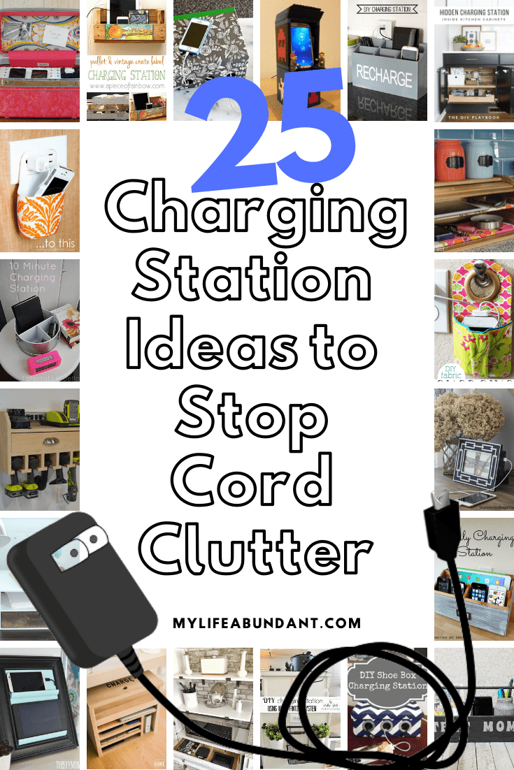 Hiding cords on counter/charging station?