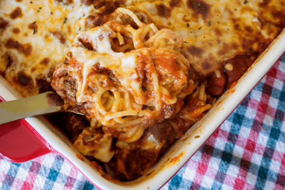 Easy Spaghetti Casserole - My Life Abundant