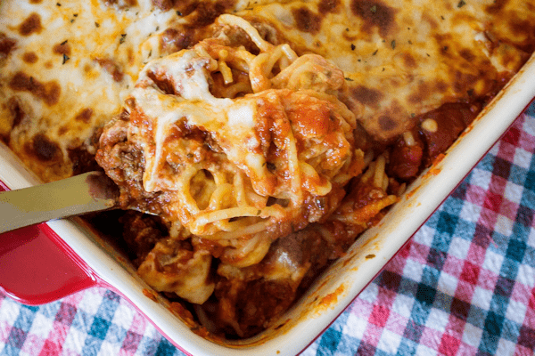 Easy Spaghetti Casserole - My Life Abundant