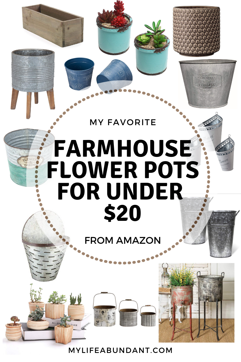 Farmhouse Flower Pots for Under $20 - My Life Abundant