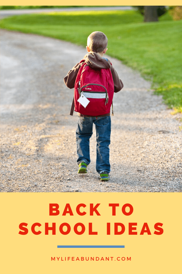 Back to school ideas for taking first-day photos, getting organized, lunch box ideas, and getting ready for homeschooling. 