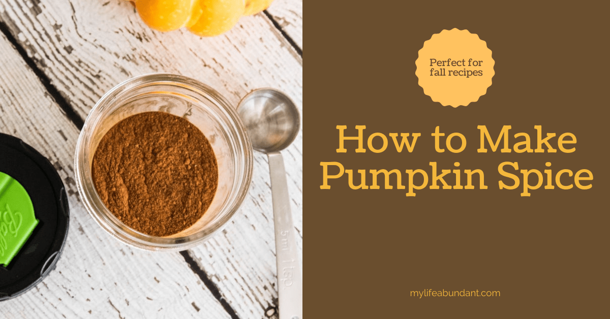 How to Make Pumpkin Spice | My Life Abundant