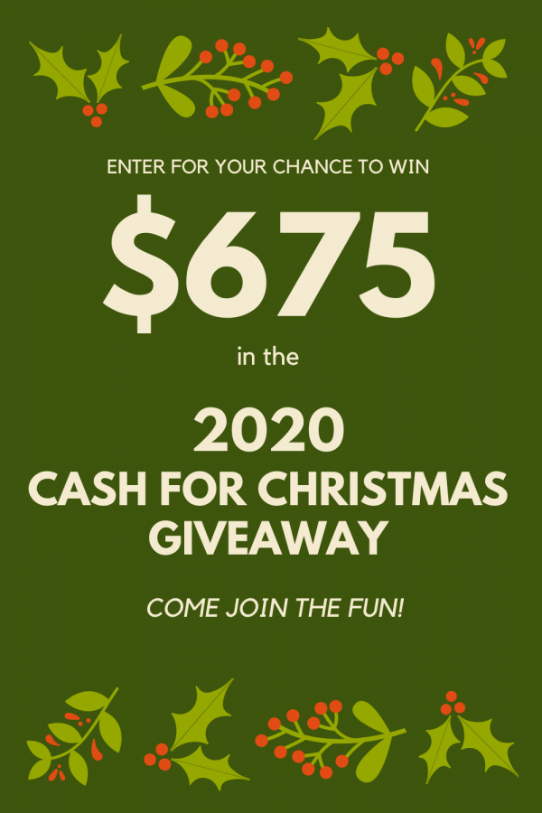 It's time for a Christmas cash giveaway! Are you getting geared up for the shopping season? Do you need extra cash for Christmas?? Don't we all!