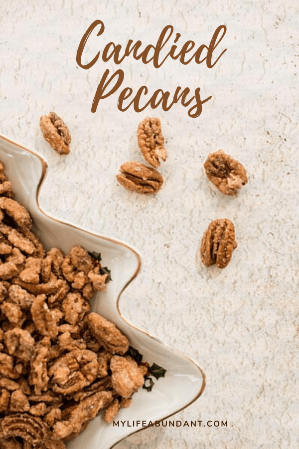 An easy sweet classic candied pecan recipe made with a few ingredients. Perfect for gift giving and treat for the holidays.