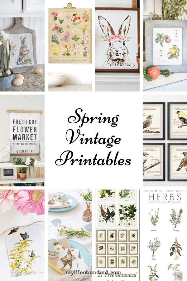 Printable Vintage Spring Stationery