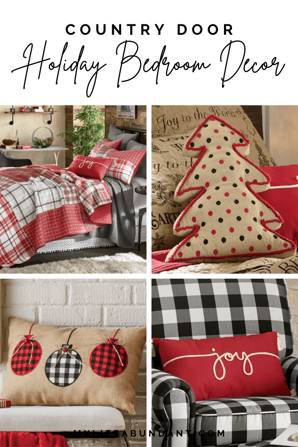 Learn how easy it is to decorate and dress up your bedroom for Christmas with Countrydoor.com.