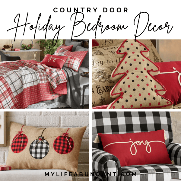 Learn how easy it is to decorate and dress up your bedroom for Christmas with Countrydoor.com.