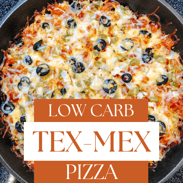 Enjoy this spicy tex-mex pizza without all the carbs but has all the great flavor. A favorite in our home.