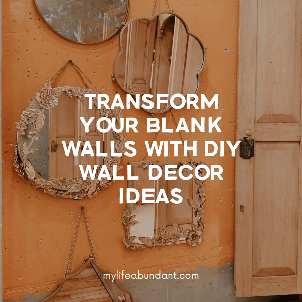 If you're looking to add some personality and charm to your space, DIY wall decor is a perfect solution.