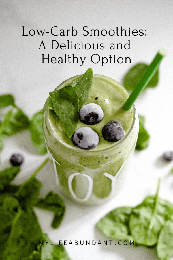 In under 5 minutes, you can make from start to finish a healthy low-carb smoothie that is a perfect grab-and-go drink!